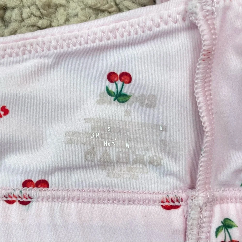 SKIMS Fits Everybody Scoop Pink Cherry Print Bralette - Picture 10 of 16